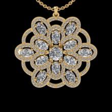 4.28 Ctw VS/SI1 Diamond 18K Yellow Gold Necklace (ALL DIAMOND ARE LAB GROWN )