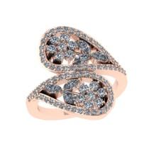 1.60 Ctw VS/SI1 Diamond 14K Rose Gold Engagement Ring (ALL DIAMOND ARE LAB GROWN )