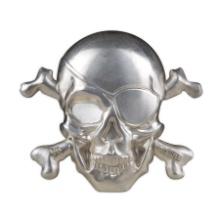 2022 5 oz Barbados Silver Treasure Island Skull Coin