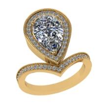 2.63 CtwVS/SI1 Diamond 14K Yellow Gold Engagement Ring