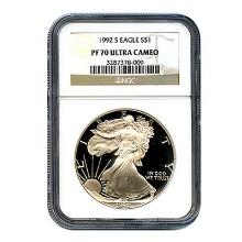 Certified Proof Silver Eagle 1992 PF70 NGC