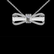 0.70 Ctw VS/SI1 Diamond 18K White Gold Necklace (ALL DIAMOND ARE LAB GROWN )