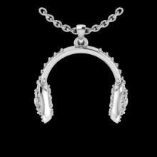 0.44 Ctw VS/SI1 Diamond 14K White Gold Necklace (ALL DIAMOND ARE LAB GROWN )