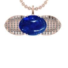 31.58 Ctw VS/SI1 Tanzanite and Diamond 14K Rose Gold Pendant