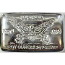 Golden Eagle 3 oz Silver Bar .999