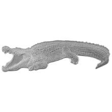 2021 Solomon Islands 1 oz Nile Crocodile Shaped Silver Coin