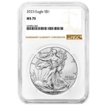 Certified Uncirculated Silver Eagle 2023 MS70 NGC