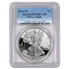 Certified Proof Silver Eagle 2014-W PR70DCAM PCGS