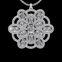 4.28 Ctw VS/SI1 Diamond 18K White Gold Necklace (ALL DIAMOND ARE LAB GROWN )