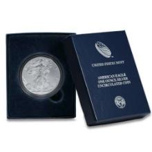 Burnished 2017-W Silver Eagle Original Mint Box