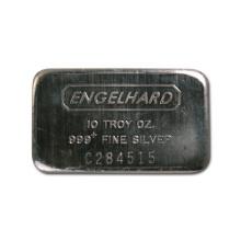 Engelhard Silver Bar 10 oz Bar - Wide Struck Logo Back