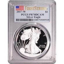 Certified Proof Silver Eagle 2017-W PR70DCAM PCGS First Strike