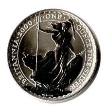 2000 1 oz Uncirculated Silver Britannia