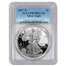 Certified Proof Silver Eagle 2007-W PR70DCAM PCGS