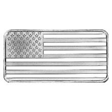 SilverTowne 10 oz Silver Bar - Flag Design