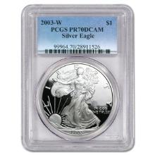 Certified Proof Silver Eagle 2003-W PR70DCAM PCGS