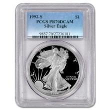 Certified Proof Silver Eagle 1992-S PR70DCAM PCGS