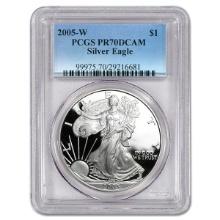 Certified Proof Silver Eagle 2005-W PR70DCAM PCGS