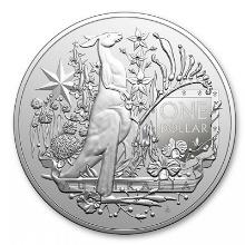 Australia 1 Ounce Silver 2021 Kangaroo-Emu Coat of Arms BU