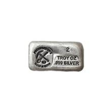 Prospectors Gold And Gems Silver Bar 2 Ounce .999 Fine