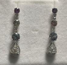 Handmade Piece by Designer Mischelle 18k White Gold Earrings