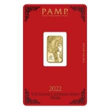 PAMP Suisse 5 Gram Gold Bar 2022 - Tiger Design