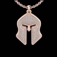 0.96 Ctw VS/SI1 Diamond 14K Rose Gold Necklace (ALL DIAMOND ARE LAB GROWN )