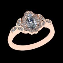 1.41 Ctw VS/SI1 Diamond 14 K Rose Gold Engagement Ring (ALL DIAMOND ARE LAB GROWN )