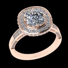 2.59 Ctw VS/SI1 Diamond 14 K Rose Gold Engagement Ring (ALL DIAMOND ARE LAB GROWN )