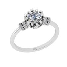 1.41 Ctw VS/SI1 Diamond 14K White Gold Engagement Ring (ALL DIAMOND ARE LAB GROWN )