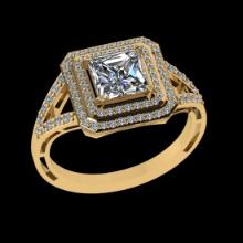 1.64 Ctw VS/SI1 Diamond 14 K Yellow Gold Engagement Ring (ALL DIAMOND ARE LAB GROWN )