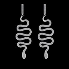 1.52 Ctw VS/SI1 Diamond 10K White Gold Dangling Earrings