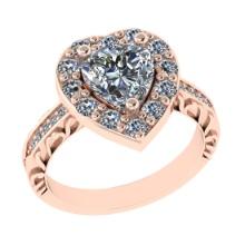 2.52 Ctw VS/SI1 Diamond 14k Rose Gold Engagement Ring (ALL DIAMOND ARE LAB GROWN )