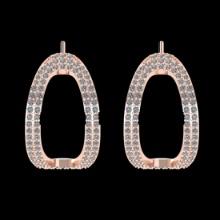 1.06 Ctw VS/SI1 Diamond 14 K Rose Gold Earrings (ALL DIAMOND ARE LAB GROWN )