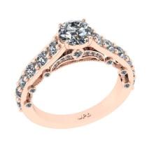 2.47 Ctw VS/SI1 Diamond 14K Rose Gold Vintage Style Engagement Ring