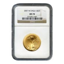 Certified American $25 Gold Eagle 2007-W MS70 NGC