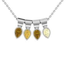 1.20 Ctw VS/SI1 Fancy NaturalYellow Brown Diamond 14K White Gold Pendant Necklace