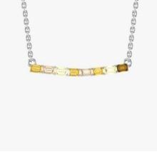 2.40 Ctw VS/SI1 Fancy NaturalYellow Brown Diamond 14K White Gold Pendant Necklace