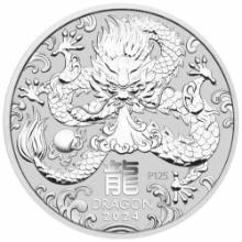 2024 Australia 5 oz Silver Lunar Dragon BU (Series III)