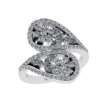 1.60 Ctw VS/SI1 Diamond 14K White Gold Engagement Ring (ALL DIAMOND ARE LAB GROWN )