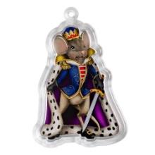 2023 Silver Nutcracker Mouse King 1 oz Colorized Shaped Coin Solomons Island (Ornament Capsule)