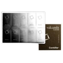 100 Gram Valcambi Silver CombiBar (10x10g w/ Assay)