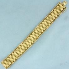 Designer Woven Design Bracelet In 14k Yellow Gold