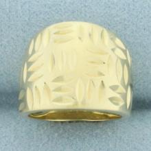 Diamond Cut Pinky Ring In 14k Yellow Gold