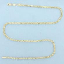 18 Inch Sparkle Rope Link Chain Necklace In 14k Yellow Gold