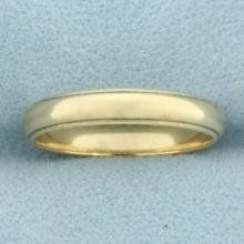 Beaded Edge Milgrain Wedding Band Ring In 14k Yellow Gold