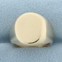 Antique Heavy Signet Ring In 9k Yellow Gold