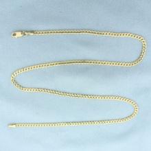 Italian 18 Inch Curb Link Chain Necklace In 14k Yellow Gold