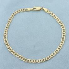 Italian Anchor Mariner Link Bracelet In 14k Yellow Gold