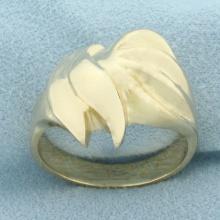 Abstract Design Ring In 14k Yellow Gold